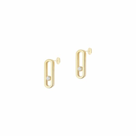 Messika Move Uno earrings, yellow gold, diamonds