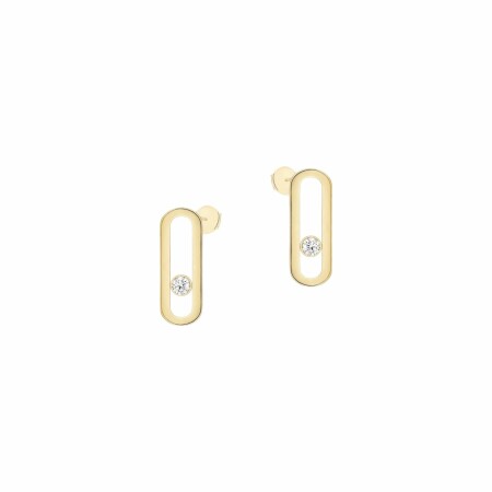 Messika Move Uno earrings, yellow gold, diamonds