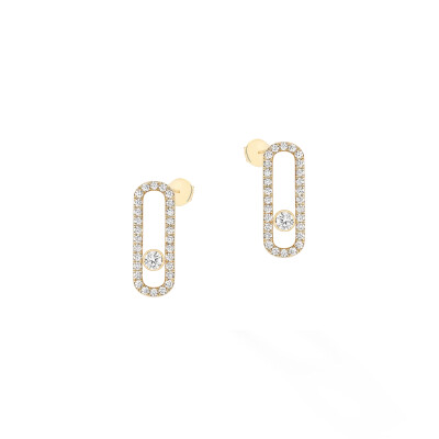 Messika Move Uno earrings, yellow gold, diamond