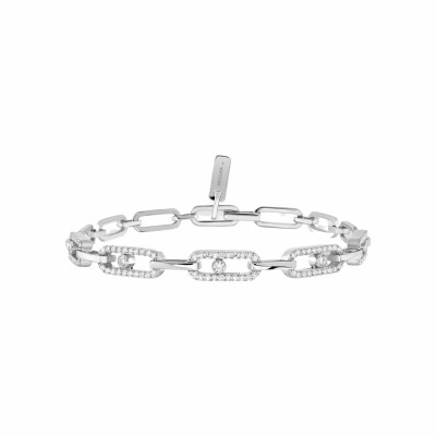 Bracelet rivière Messika Move Link Multi en or blanc et diamants