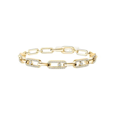 Bracelet Messika Move Link Multi en or jaune et diamants