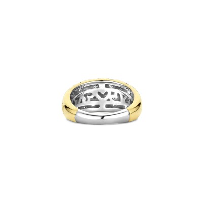 Bague Ti Sento en argent doré, argent et pierres de couleurs