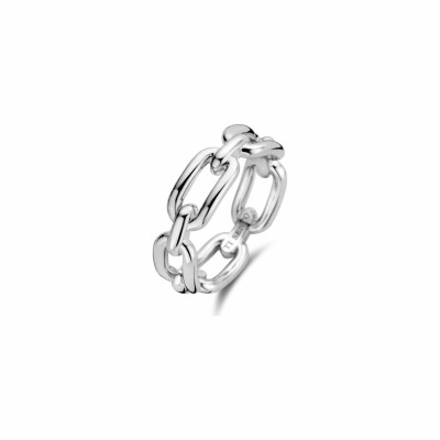 Bague Ti Sento maille forçat en argent, taille 56