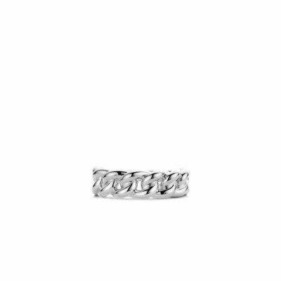 Bague Ti Sento en argent rhodié, maillons