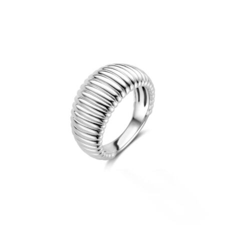 Bague Ti Sento en argent plaqué platine, taille 58