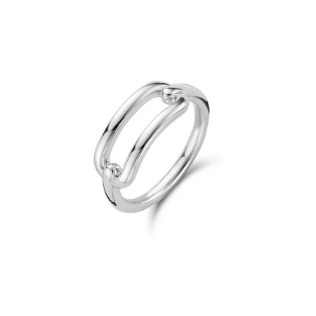 Bague Ti Sento en argent rhodié, taille 54