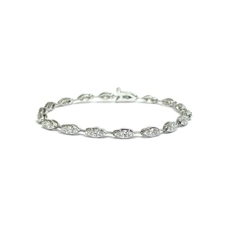 Bracelet Isabelle Barrier en or blanc et diamants de 2.20cts