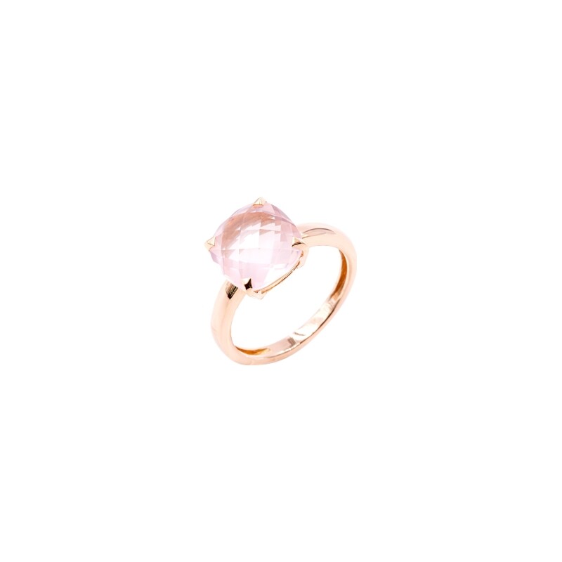 Bague Cesare Pompanon Poppy Blue en or rose et quartz rose