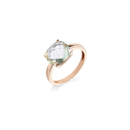 Bague Cesare Pompanon Poppy Blue en or rose et prasiolite