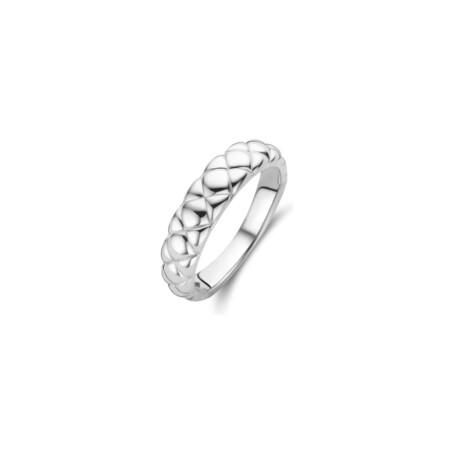 Bague Ti Sento en argent plaqué platine, taille 56