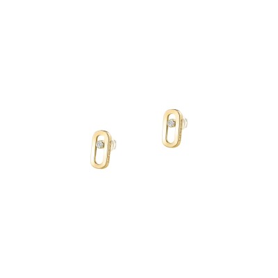 Boucles d'oreilles Messika Move Uno en or jaune et diamants