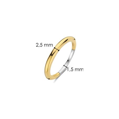 Bague Ti Sento en argent doré, taille 54