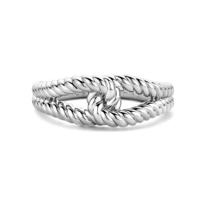 Bague Ti Sento en argent plaqué platine, taille 56