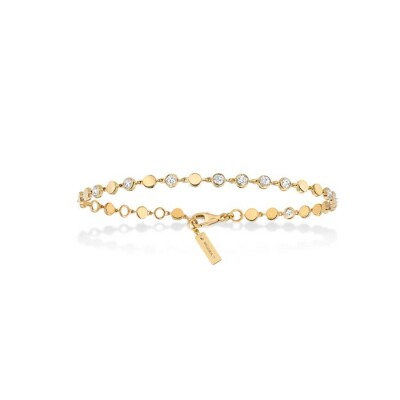 Bracelet Messika D-Vibes PM en or jaune et diamants