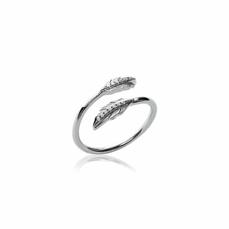 Bague en argent rhodié et oxydes de zirconium