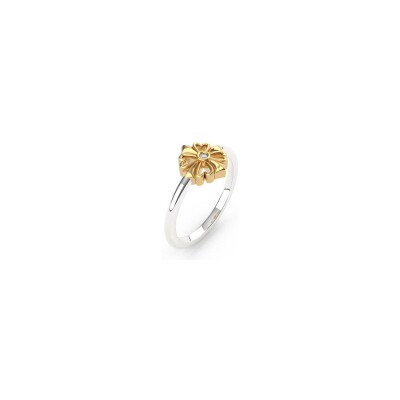 Bague Ti Sento en argent doré et oxyde de zirconium, taille 52