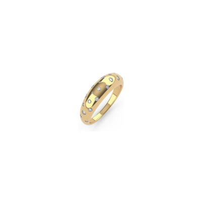 Bague Ti Sento en argent doré et oxyde de zirconium