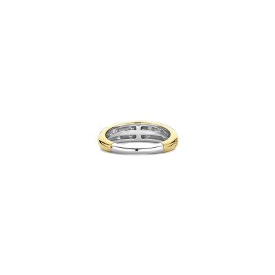 Bague Ti Sento en argent doré et oxyde de zirconium