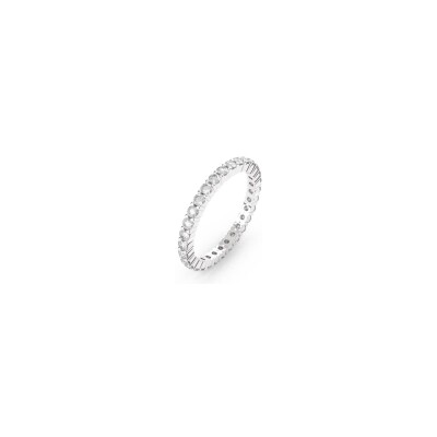 Bague Ti Sento en argent plaqué platine et oxyde de zirconium, taille 56
