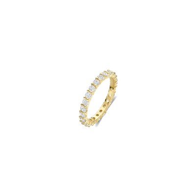 Bague Ti Sento en argent doré et oxyde de zirconium, taille 56