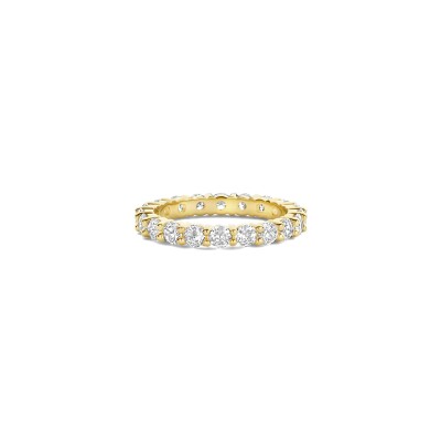 Bague Ti Sento en argent doré et oxyde de zirconium, taille 58