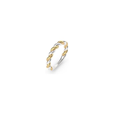 Bague Ti Sento en argent doré, taille 52