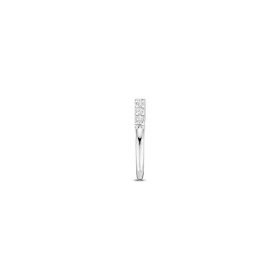 Bague Ti Sento en argent plaqué platine et oxyde de zirconium, taille 56