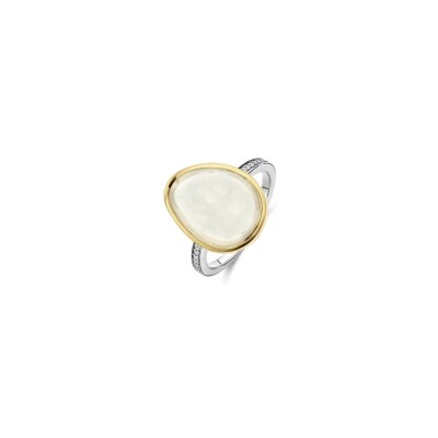 Bague Ti Sento en argent et cristal