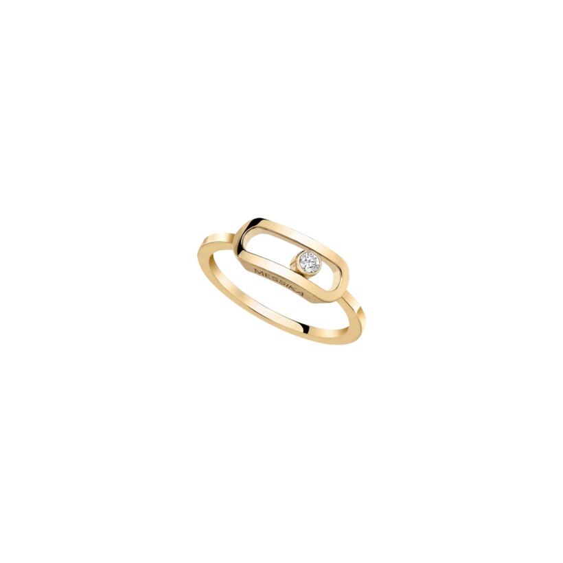 Messika Move Uno ring, large size, yellow gold, diamond
