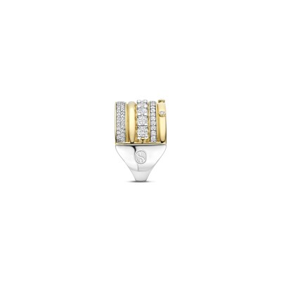 Bague Ti Sento en argent doré et oxyde de zirconium, taille 58