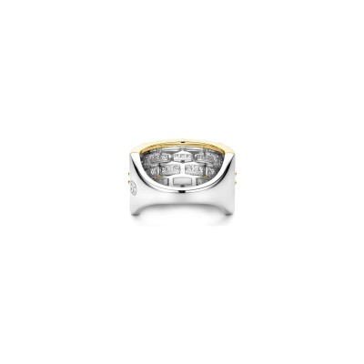 Bague Ti Sento en argent doré et oxyde de zirconium, taille 58