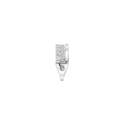 Bague Ti Sento en argent plaqué platine et oxyde de zirconium, taille 56