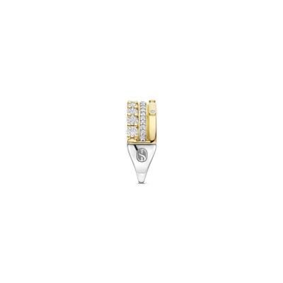 Bague Ti Sento en argent doré et oxyde de zirconium, taille 60
