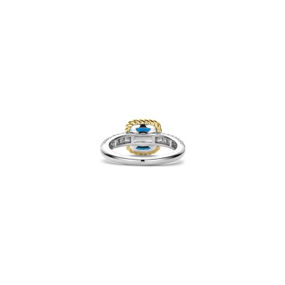 Bague Ti Sento en argent doré et cristal synthétique, taille 56