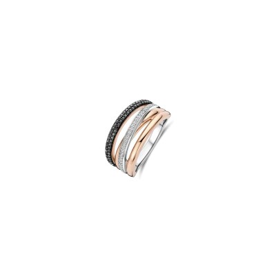 Bague Ti Sento en argent et oxydes de zirconium