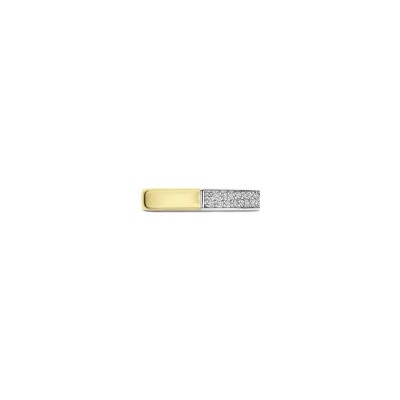 Bague Ti Sento en argent doré et oxyde de zirconium, taille 54
