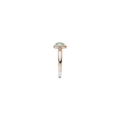 Bague Ti Sento en argent plaqué or rose et oxyde de zirconium, taille 58