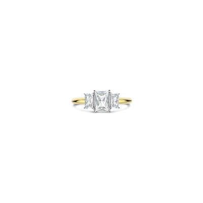 Bague Ti Sento en argent doré et oxyde de zirconium, taille 56