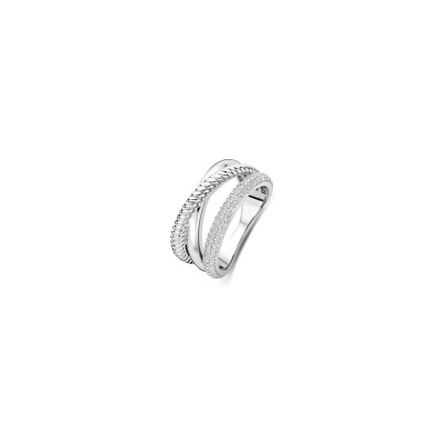 Bague Ti Sento en argent et oxydes de zirconium