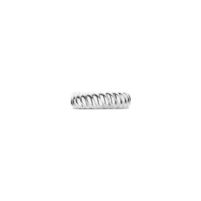 Bague Ti Sento en argent plaqué platine, taille 56
