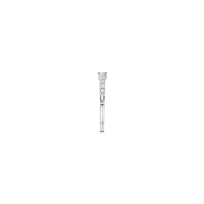 Bague Ti Sento en argent plaqué platine et oxyde de zirconium, taille 52