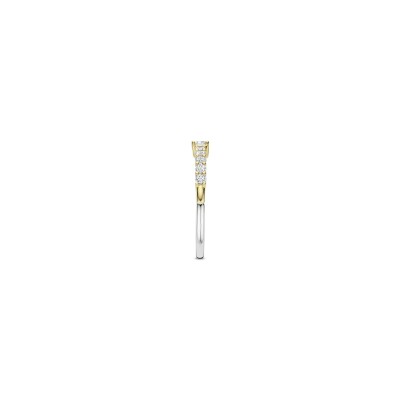 Bague Ti Sento en argent doré et oxyde de zirconium, taille 52