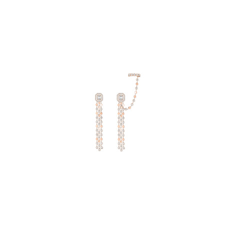 Boucles d'oreilles Messika D-Vibes en or rose et diamants