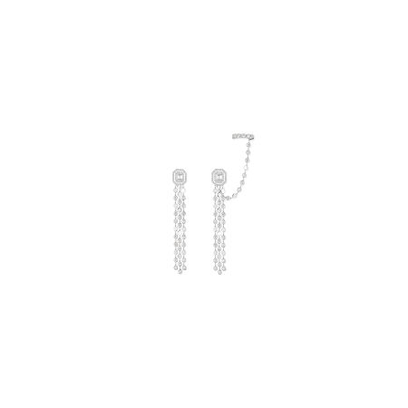 Boucles d'oreilles Messika D-Vibes en or blanc et diamants