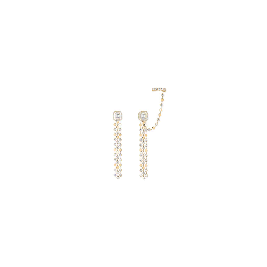 Messika D-Vibes earrings, yellow gold, diamonds