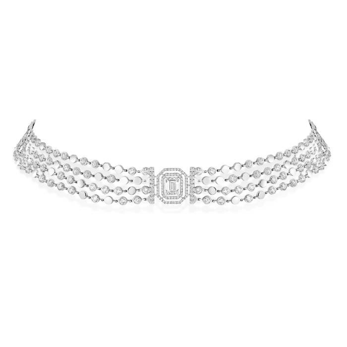 Messika D-Vibes choker necklace, white gold, diamonds