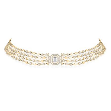 Collier choker Messika D-Vibes en or jaune et diamants