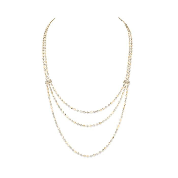 Messika D-Vibes necklace, yellow gold, diamonds