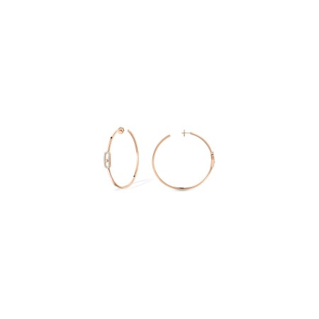 Messika Move Uno creole earrings, rose gold, diamonds