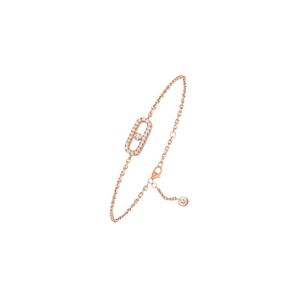 Bracelet Messika Care(s) en or rose et diamants